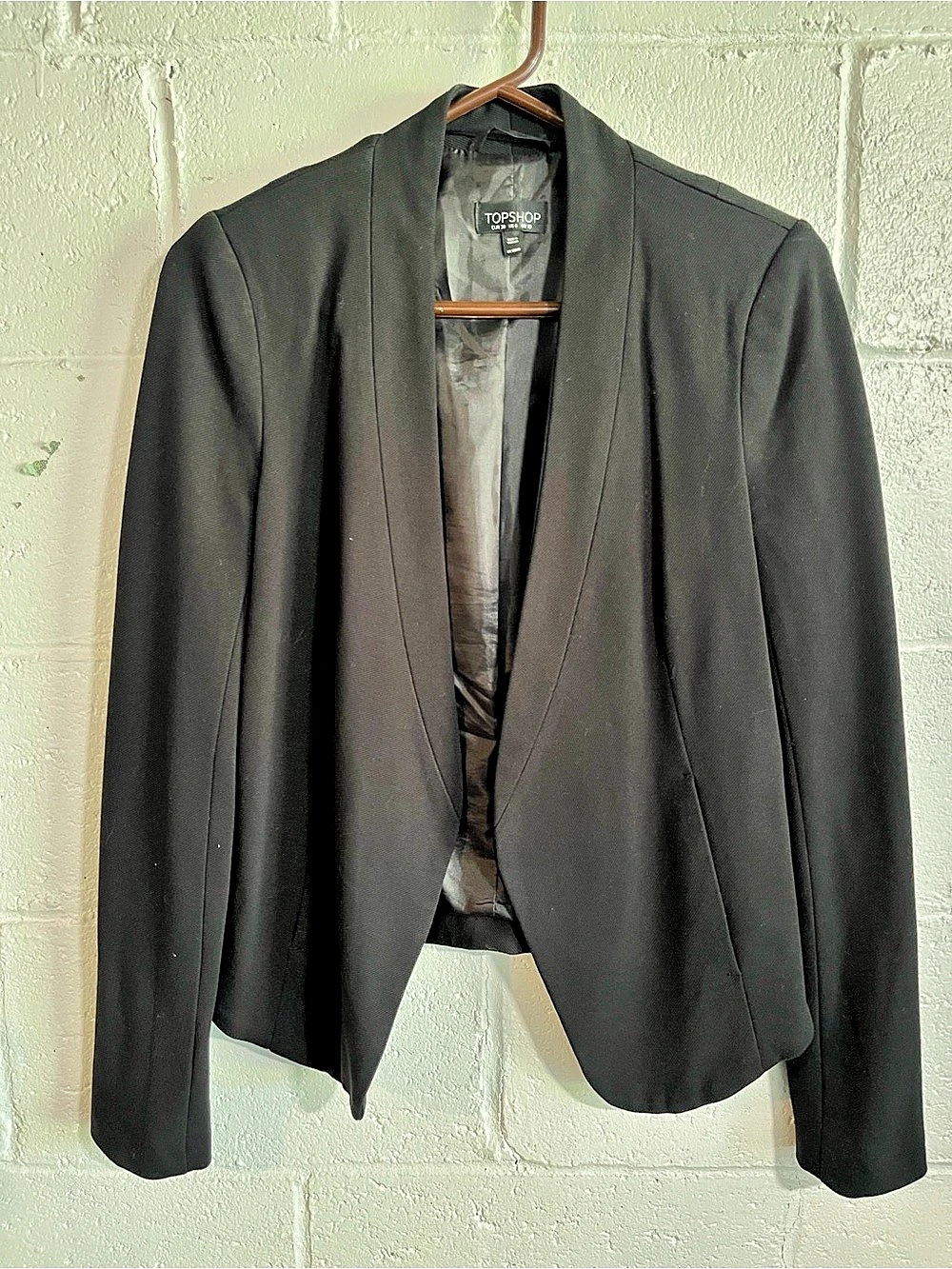 Topshop Open Front Shawl Collar Blazer US 6